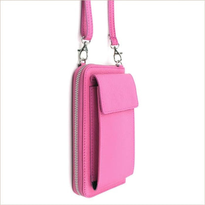 Handytasche mit Geldbörse CrossBody - Pink - Handtaschen